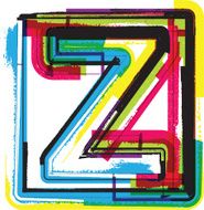 Colorful Grunge Font LETTER Z N3