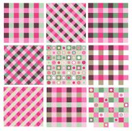 Vector set checkered seamless patterns