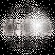 banner of silver sequins