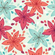 Seamless pattern with lilies N16