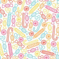 Seamless pattern with candies