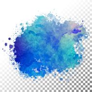 Abstract watercolor painted blot N2
