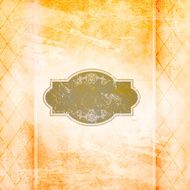 Old grunge paper background with vintage patterns and frame