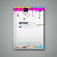 Modern abstract brochure in print style CMYK N2
