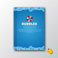 Modern Vector abstractbook cover template for kids N2