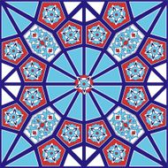 Turkish and Ottoman Empire&#039;s era traditional ceramic tiles floral design N2