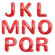 Strawberry jam alphabet Glossy letters