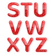 Strawberry jam alphabet Glossy letters N2