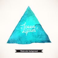 blue watercolor triangle background