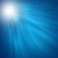 Sun on blue sky with lenses flare N2