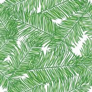 Palm leaves abstract vector seamless pattern N10