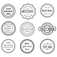 Vector Set of Retro Stamps and Badges N3