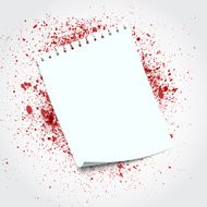 Paper on Red Sprayed Background