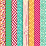 Vector Collection of Bright and Colorful Backgrounds or Digital Papers N2