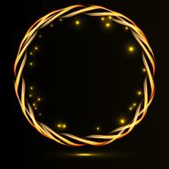 Dark gold metal round background N2