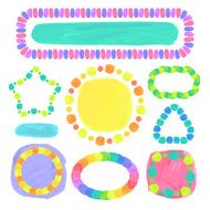 Vector Watercolor Borders Set