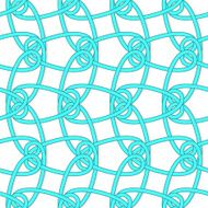 White tangled knots with loops on white