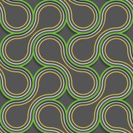 Green and orange tangled