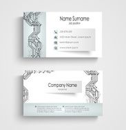 Modern business card with printed circuit board N2
