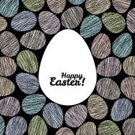 &#039;Happy Easter!&#039; card Easter eggs with Scratched texture N3