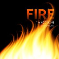 Fire realistic background Vector illustration N2