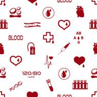 simple blood vector icons seamless pattern eps10