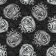 Seamless monochrome abstract black and white pattern N2