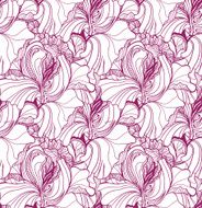 Seamless vector pattern with floral ornament N9