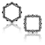 silhouette carved vintage frame for picture or photo N3