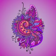 Traditional vector oriental floral ornament with a lot of detail N3
