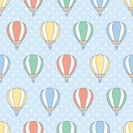 vector seamless pattern with air balloons N4