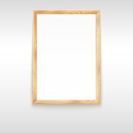 Picture wood frame vector for image or text