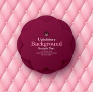 Red flower frame on pink upholstery background