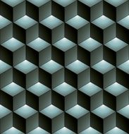 Monochrome abstract textured geometric seamless pattern 3d