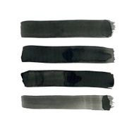 Abstract black watercolor lines for your project