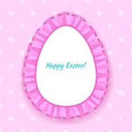 Easter egg frill lace frame illustration