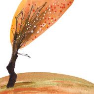 Watercolor tree N4