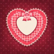 Retro background of vintage design with hearts N7