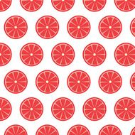 Seamless pattern with grapefruits