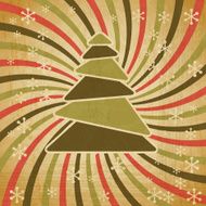 Vector vintage Christmas background in retro style N2