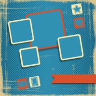Retro Style Website Template Vector design frame N10