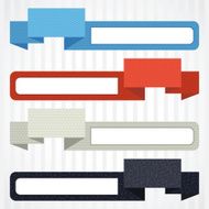 Vector origami background Banner and speech bubbles N14