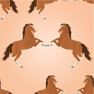 Seamless texture brown horse vector