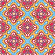 orange flowers and pink hearts