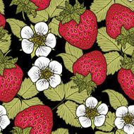 Seamless pattern with strawberries N13