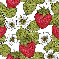 Seamless pattern with strawberries N14