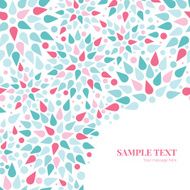 Vector abstract colorful drops frame corner pattern background