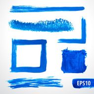 Watercolor Hand Drawn Vector Brushes Set 2