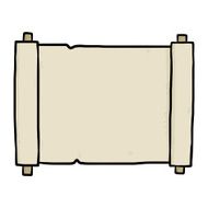 brown paper scroll