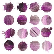 Set of vector watercolor blobs isolated on white background